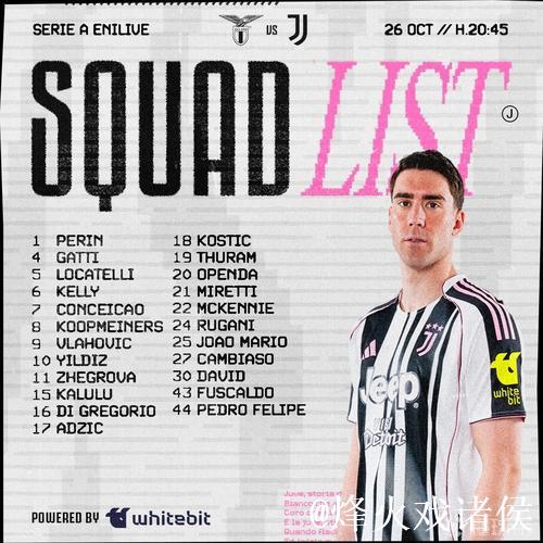 尤文发布客战博洛尼亚球员名单:与欧冠阵容一致,伊尔迪兹领衔 尤文发布客战博洛尼亚球员名单:与欧冠阵容一致,伊尔迪兹领衔